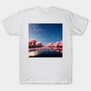 Japanese Sakura Cherry Blossom Trees Landscape #4 T-Shirt
